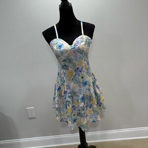 SHEIN Multicolor Watercolor Dress